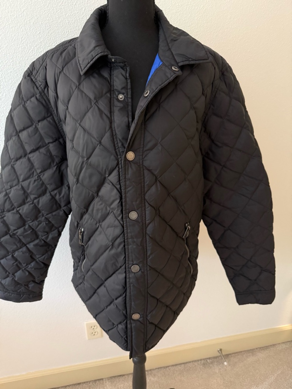 Tommy Bahama Black Quilted Puffer Jacket